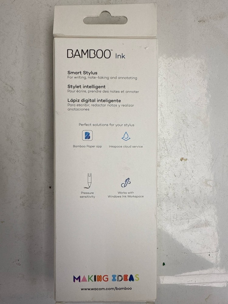 Wacom Bamboo Ink Smart Stylus for Windows Ink Second Generation CS323AG0A, Grey
