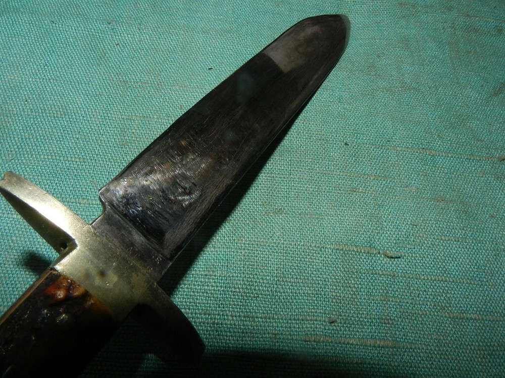 19th century Sheffield stag handle boot knife