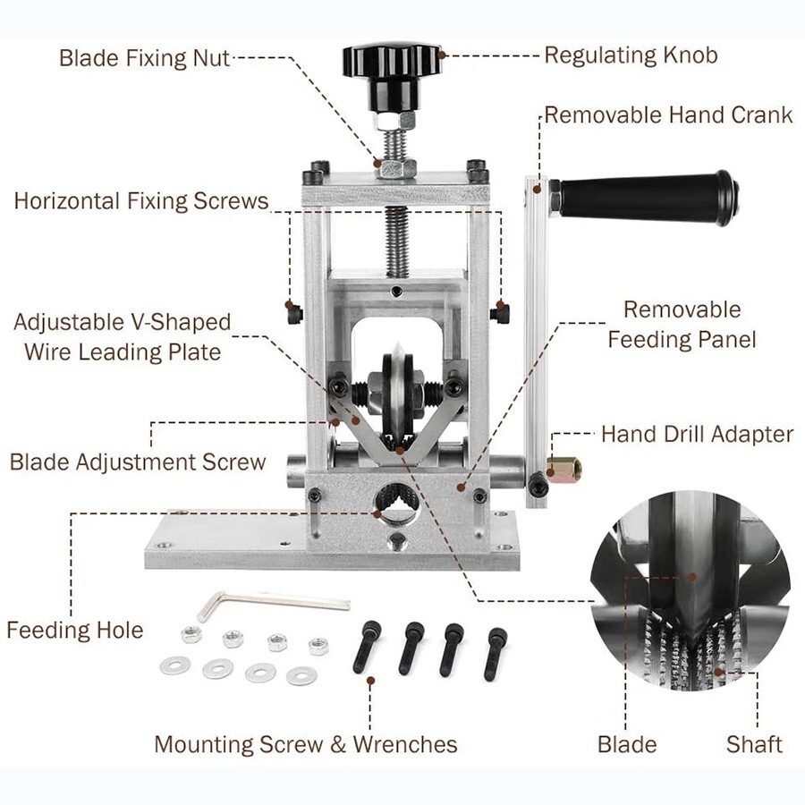 Manual Cable Wire Stripping Machine Scrap Copper Cable Peeling Recycle Tool