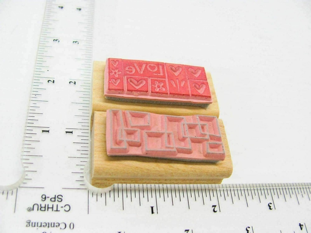 Love Geometry Rubber Stamp - Stamp Set A519