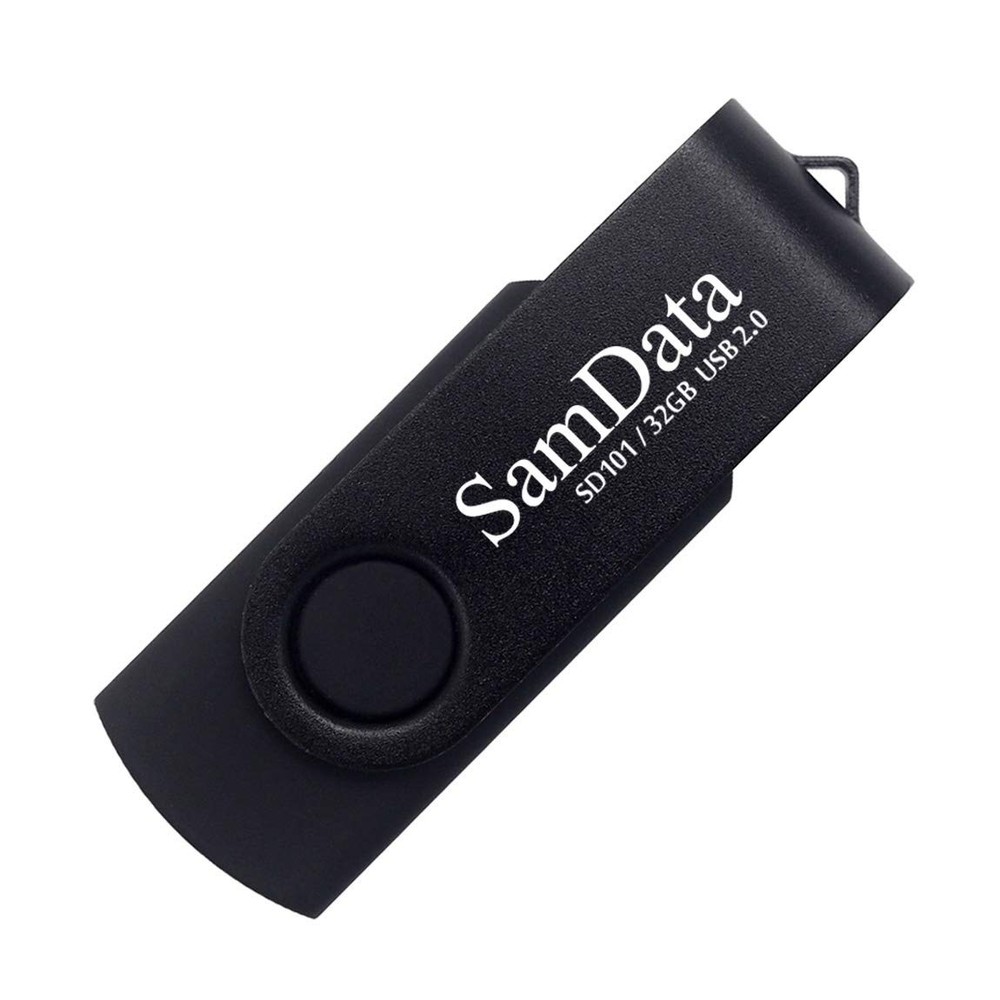 SamData 32GB USB Flash Drives 2 Pack Thumb 32GB, Black 32GB*2
