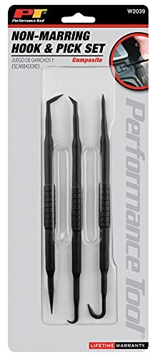 W2039 Mini Pick & Hook Set, 3-Piece with Hooks, Angles, and Straight Tips for