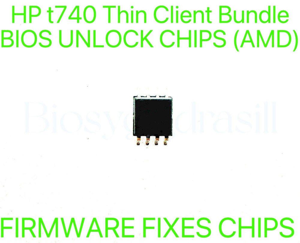HP t740 Thin Client Bundle, ADMIN NO PASSWORD FIRMWARE FIXES BIOS CHIP (AMD)