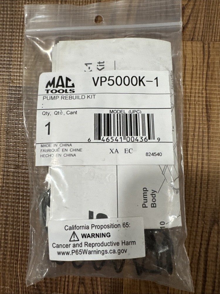 Mac Tools VP5000K1 Pump Rebuild Kit