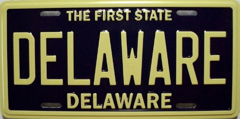 Delaware State License Plate Novelty Fridge Magnet