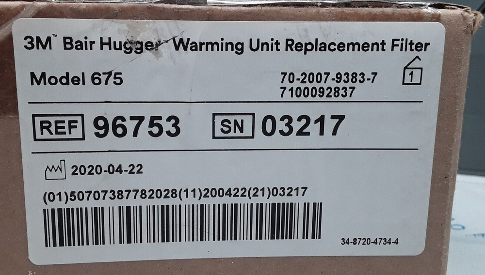 96753 - 3M REPLACEMENT FILTER - MODEL 675 - NEW