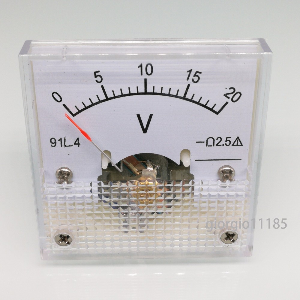 US Stock AC 0 ~ 20V Square Analog Volt Pointer Needle Panel Meter Voltmeter 91L4