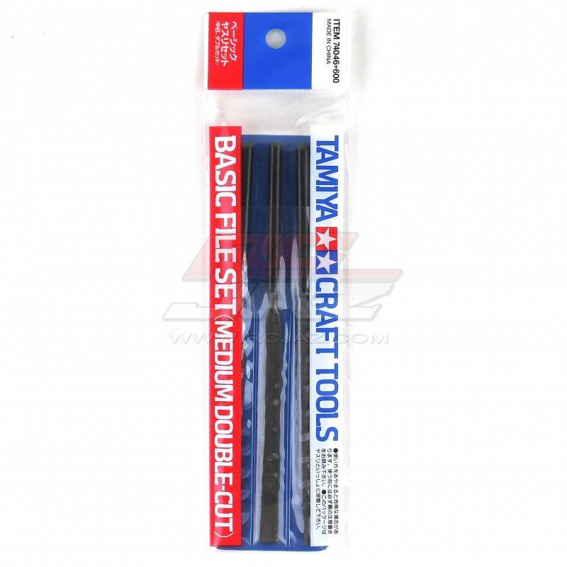 Tamiya 74046 Basic File Set (Midium Double-Cut) Model Hobby Craft Tools Kit