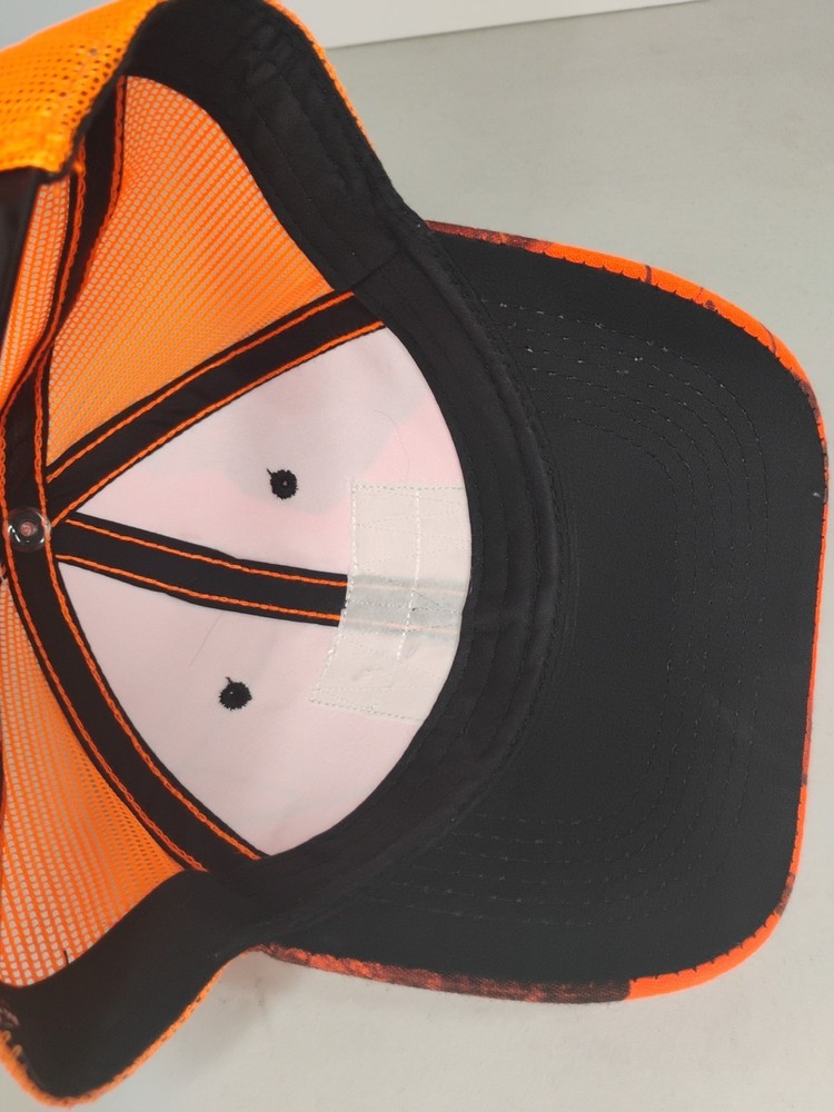 Mossy Oak Blaze Orange Logo Patch Snapback Hat Cap