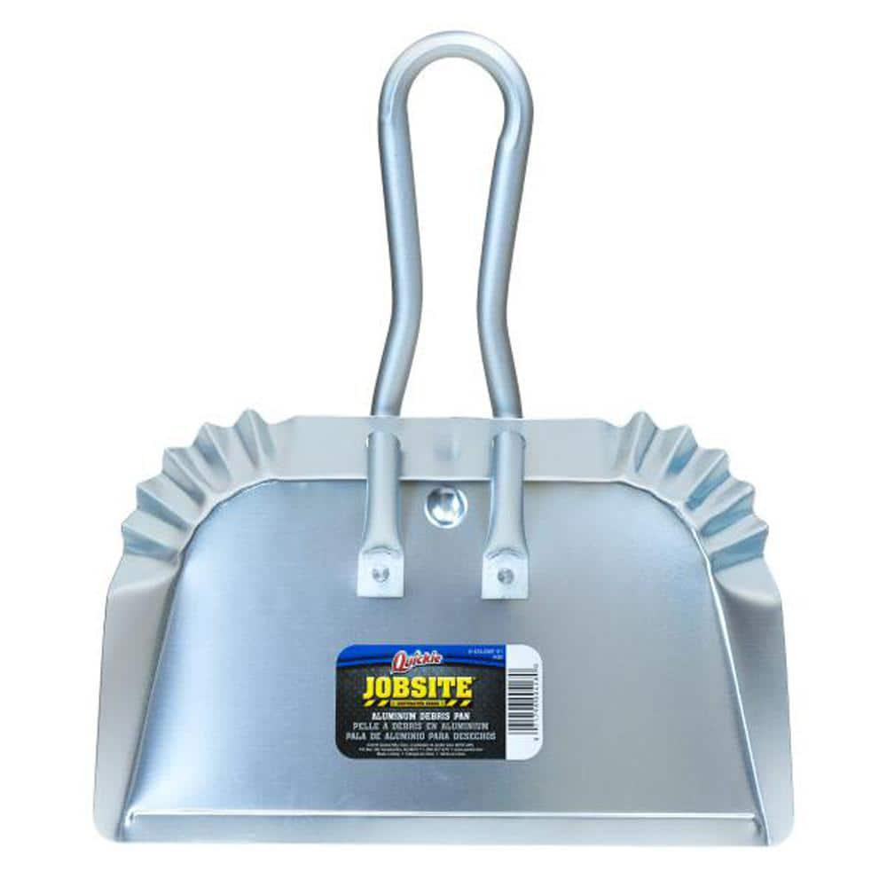 Aluminum Dust Pan Durable 17" Oversized Handle Cleaning Tool Commercial