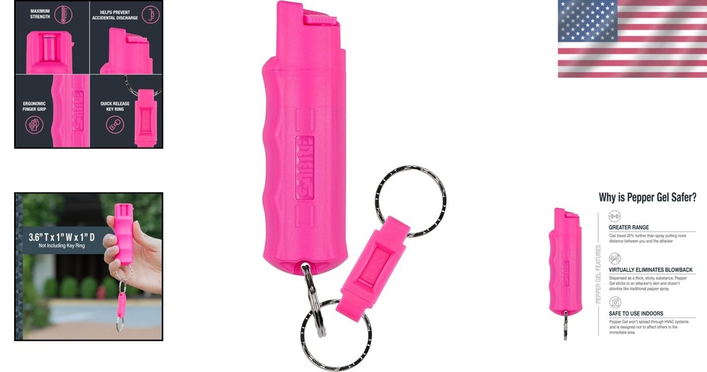 Wind-Resistant Pepper Gel with Safety Training - Compact Security Solution