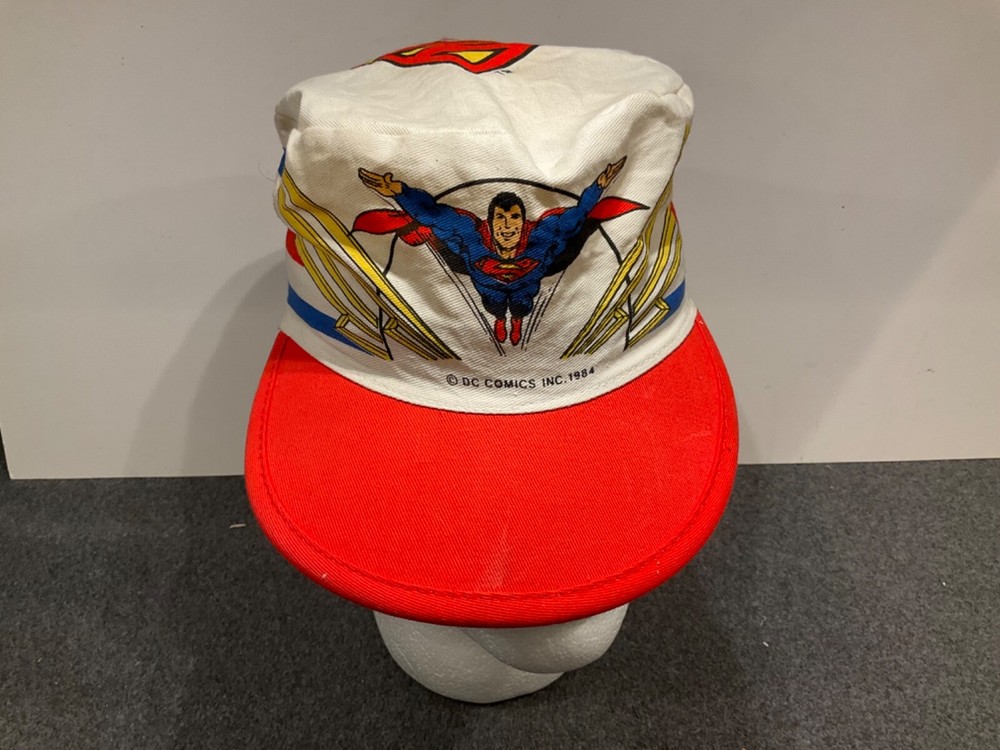 RARE 1984 DC COMICS SUPERMAN PAINTERS HAT CAP. EXCELLENT CONDITION.
