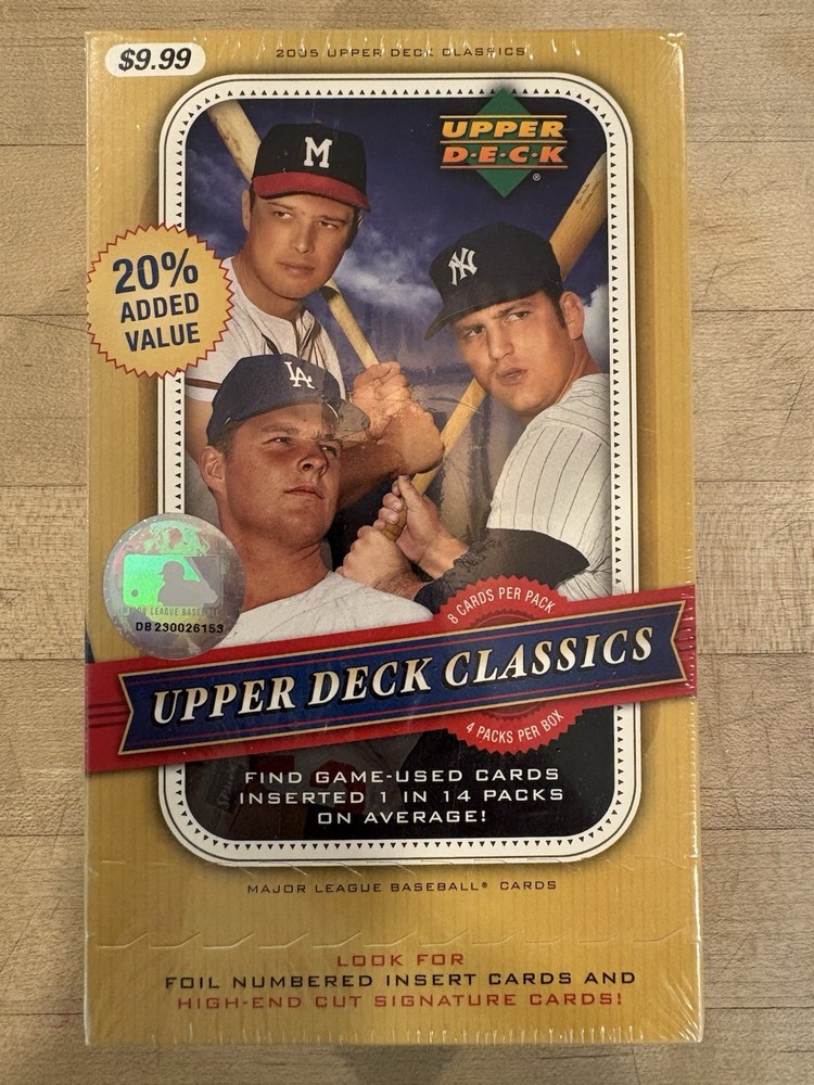 2005 UPPER DECK CLASSICS MLB BASEBALL Factory Sealed Retail Box