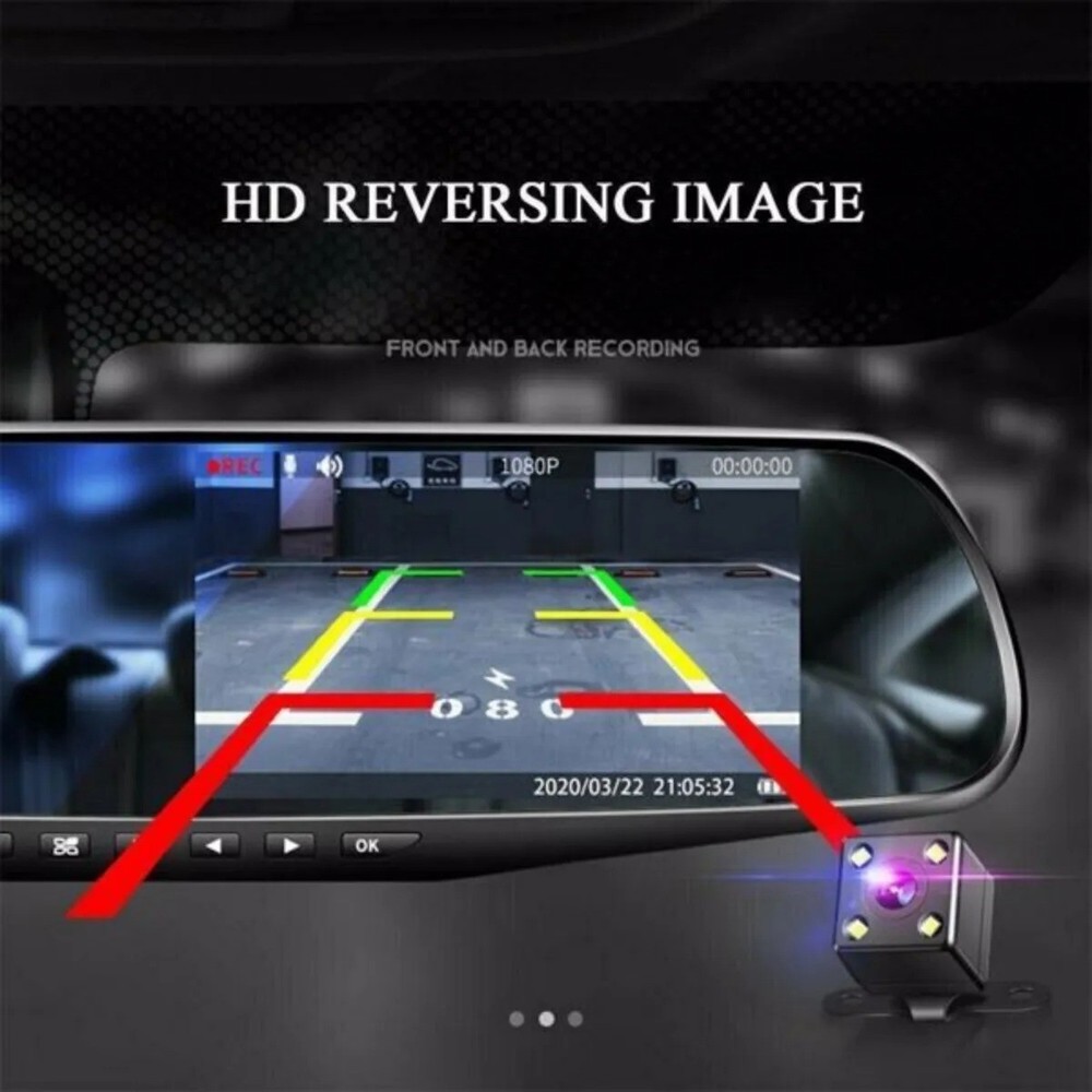 Large Screen Car Dual Dash Cam 1080P Night Vision Function Car Video Recorder