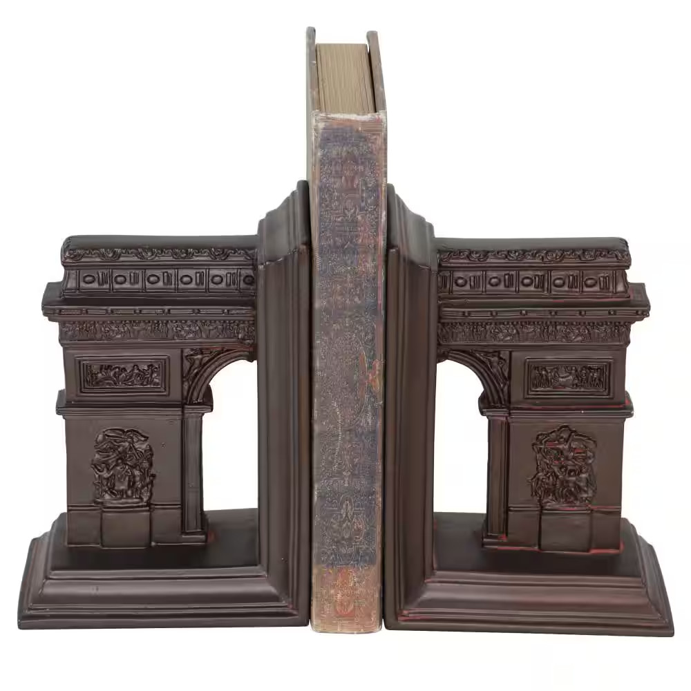 Dark Brown Arc De Triomphe Bookends