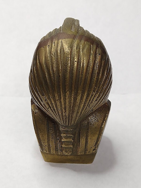 Vintage Brass Bust Egyptian Pharaoh