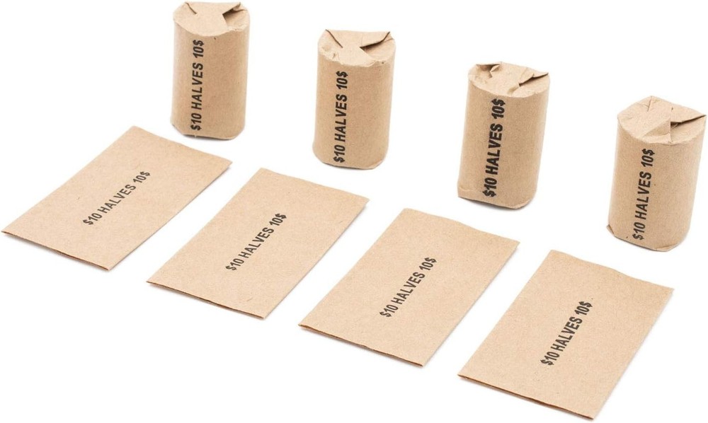 Half Dollar Flat Coin Wrappers, Solid Bundle of 10