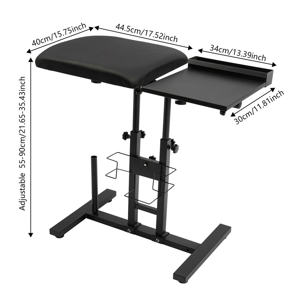 Detachable Folding Tattoo Workbench Display Stand Black Oversized Arm Rest Stand