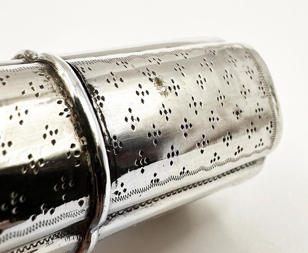 ANTIQUE DUTCH SILVER PEPPERMINT BOX 1861