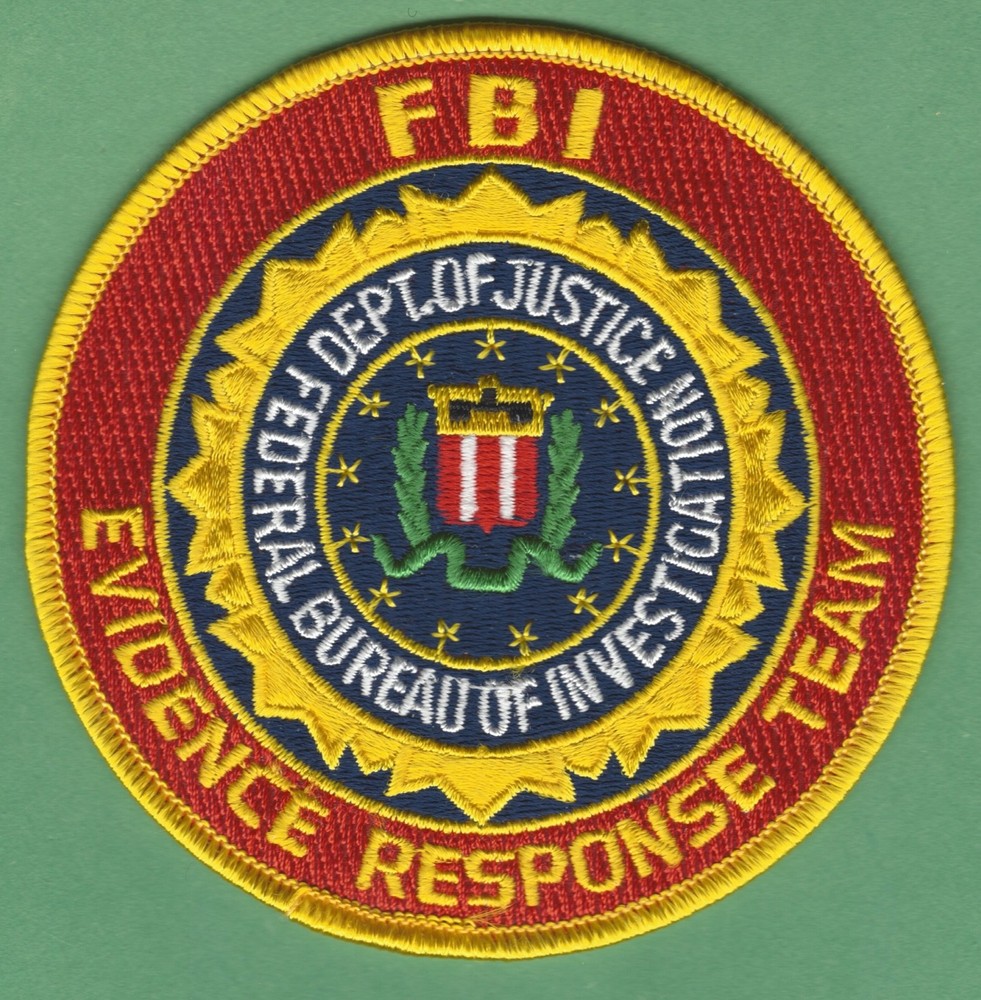 FBI EVIDENCE RESPONSE TEAM PATCH RED