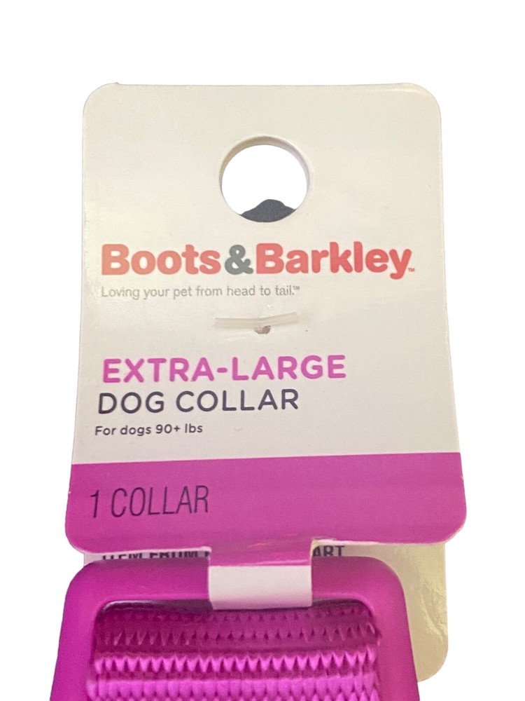 Boots & Barkley Basic Dog Adjustable Collar Pink (Pick Your Size)