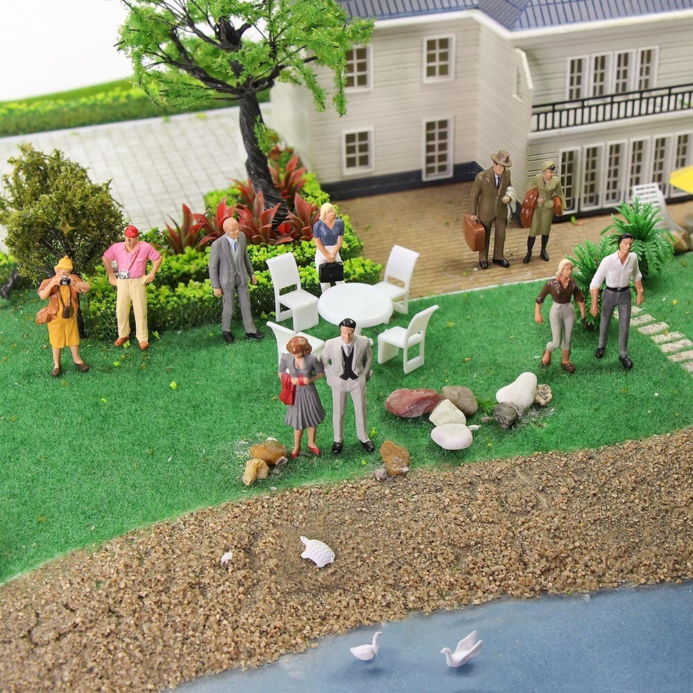 30pcs Different Poses Model Train O Scale 1:43 Standing Painted Figures People