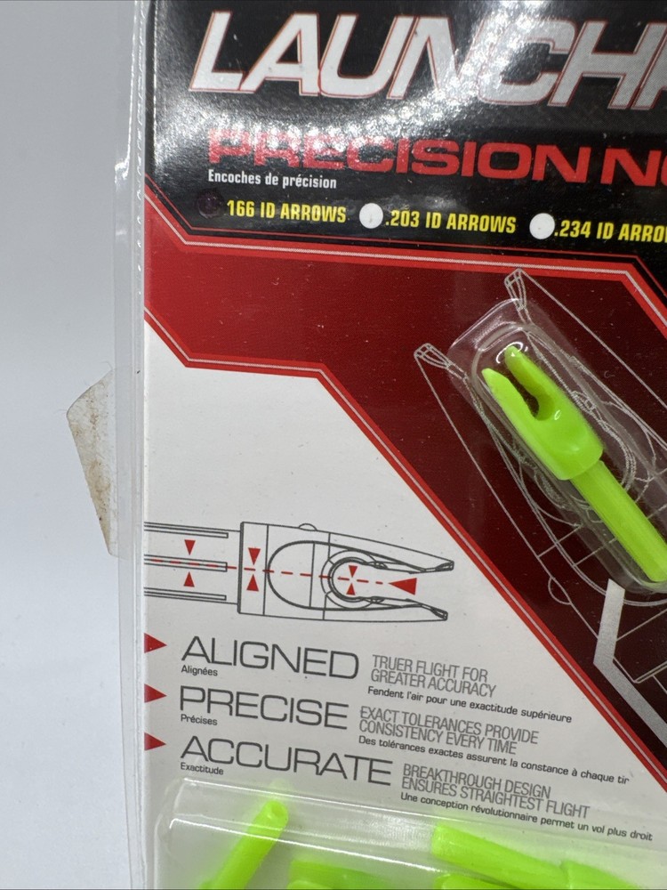 Archery Carbon Express .166 Launchpad Precision Nock 12-Pack - Clear/Green