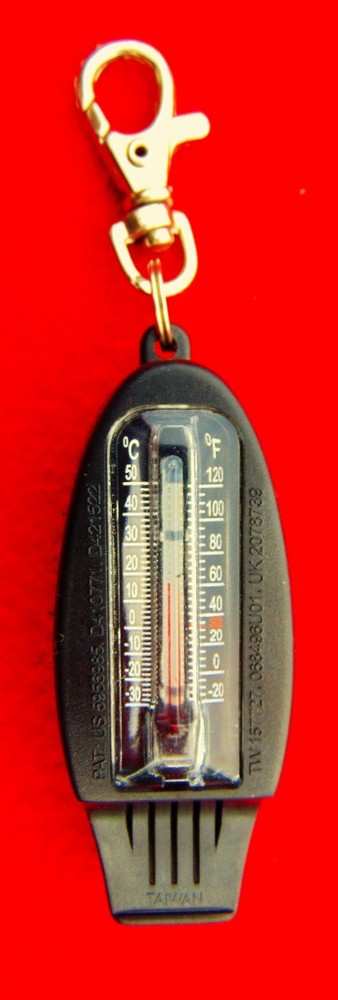 COGHLAM'S 4 FUNCTION EMERGENCY WHISTLE/COMPASS/THERMOMETER/MAGNIFIER ~ NEW
