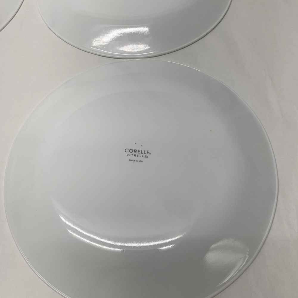 Corelle Vitrelle Blue Ribbons Dinner Plates Set 4 USA