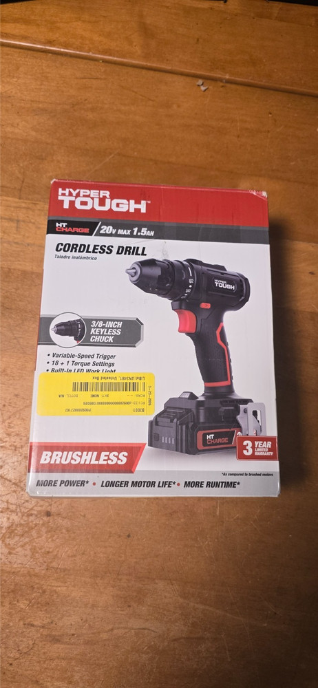 Hyper Tough 20V Max Cordless Drill Driver S80117 Open Box Tool Only