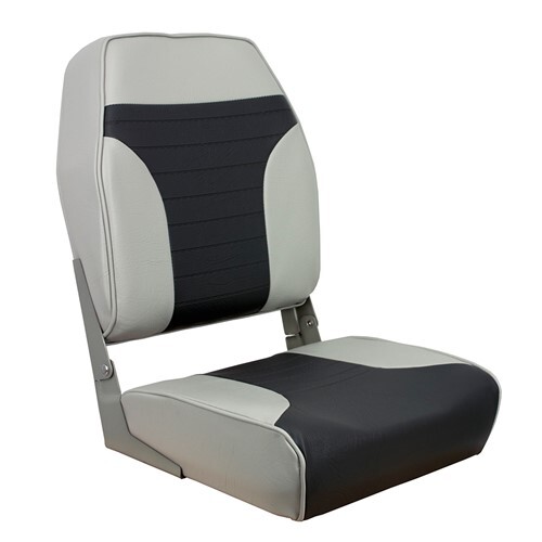 Springfield Marine High Back Multi-Color Folding Seat - Grey/Charcoal 1040663