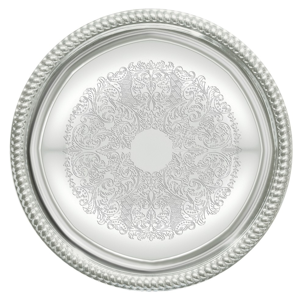 Serving Tray, Round, 14", Chrome Plated (12 Each)