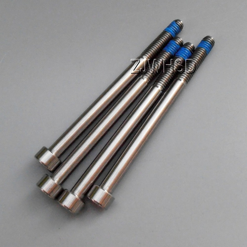 4pcs M6 x 80 Titanium Ti Screw Bolt Allen hex Socket Cap head with ThreadLocker