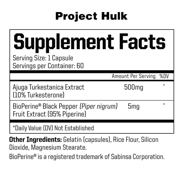 ANABOLIC WARFARE PROJECT HULK Protein Synthesis Strength Lean Mass 60 Capsules