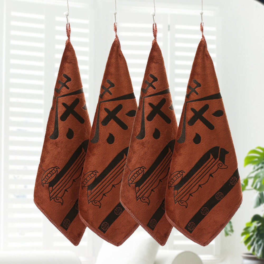 Microfiber Kitchen Towels Printing Drying Dish Table Tea Towels Napkins Cloth