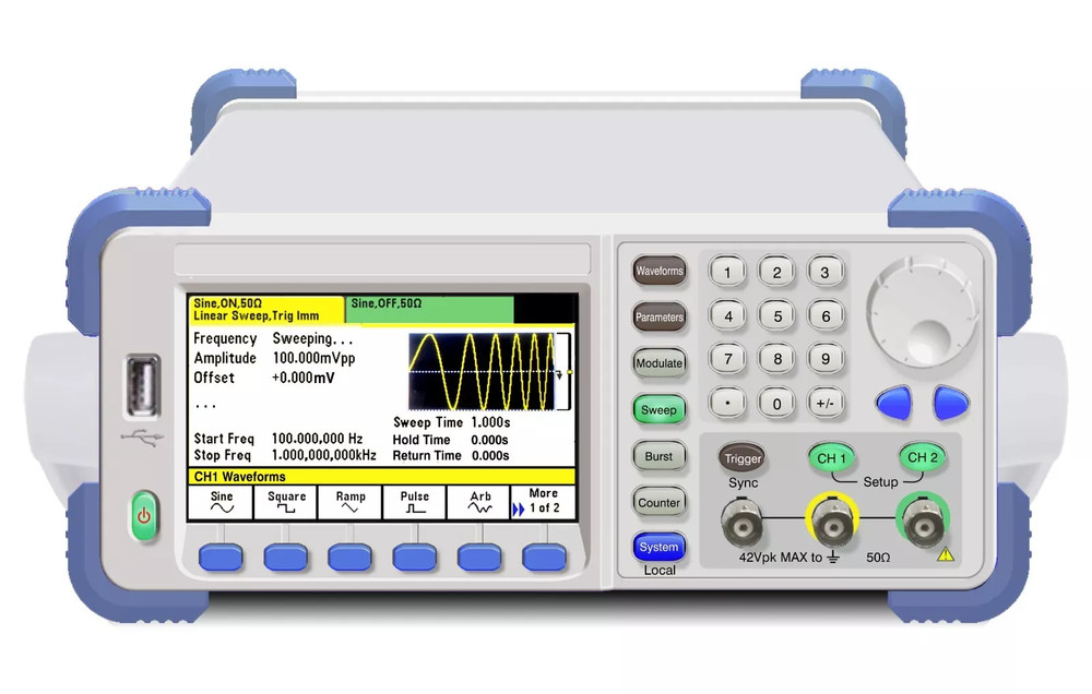 Function/Arbitrary Waveform Generator Signal Generator Color TFT LCD Display