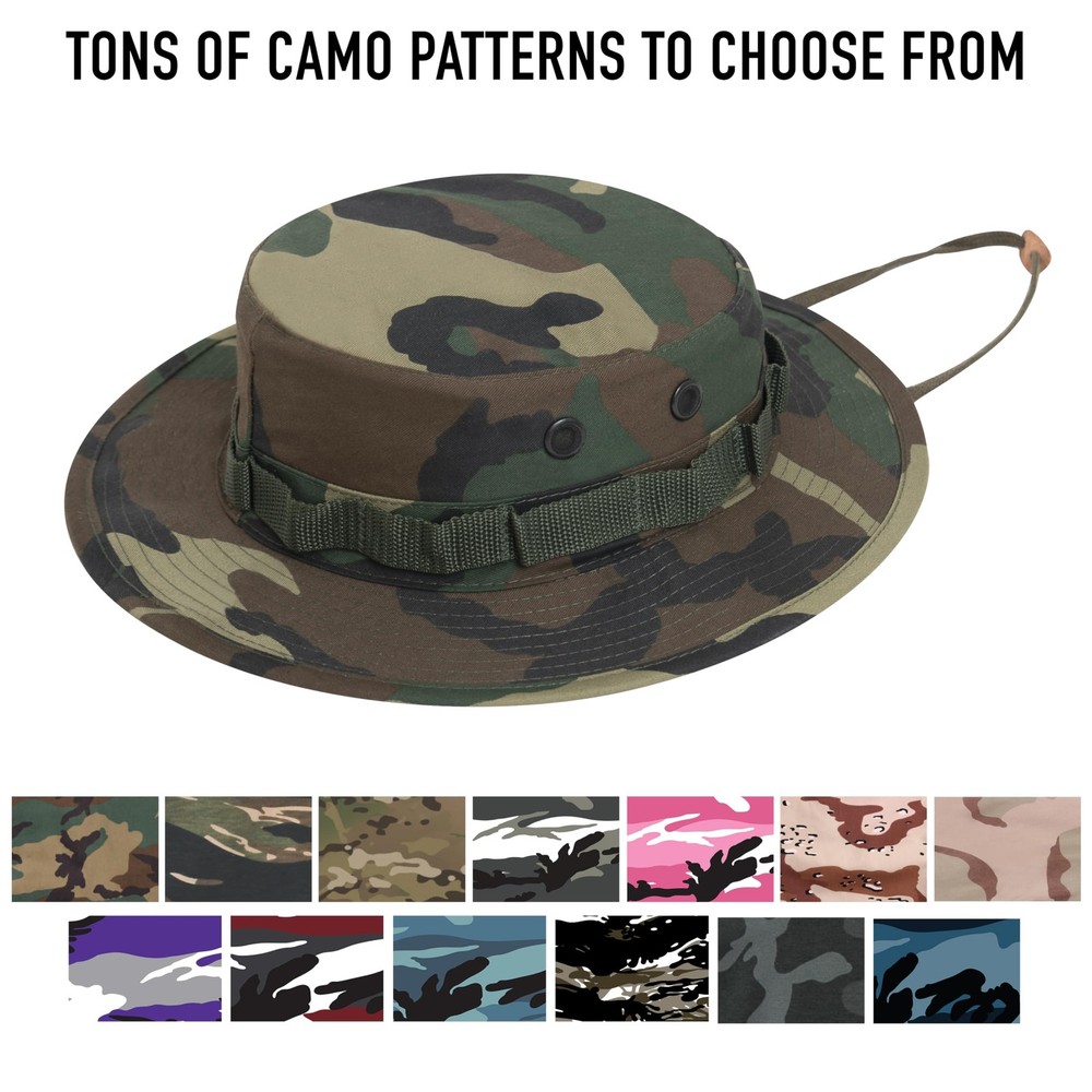 Rothco Black Camo Boonie Hat 58032 - 7.25