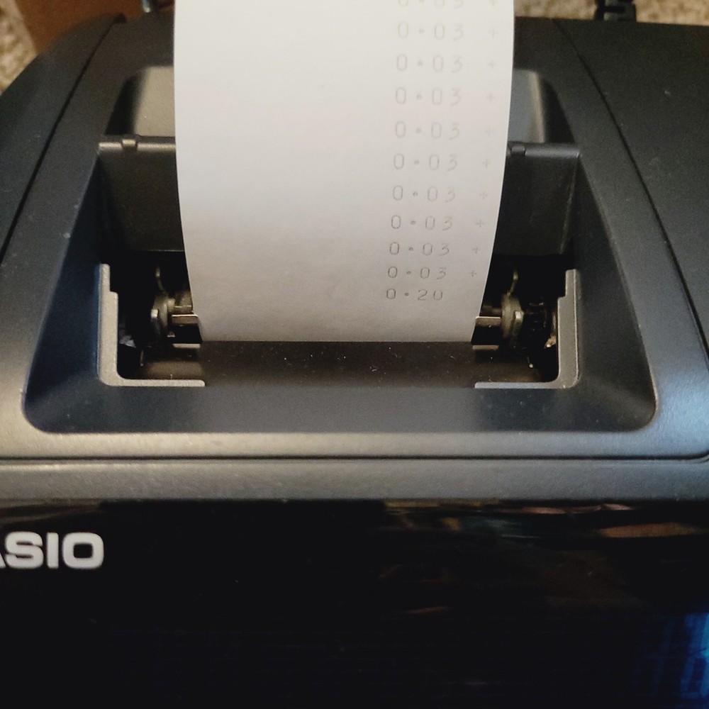 Casio FR-2650TM Desktop Printing Calculator 12 Digit LCD Display Tested *READ*