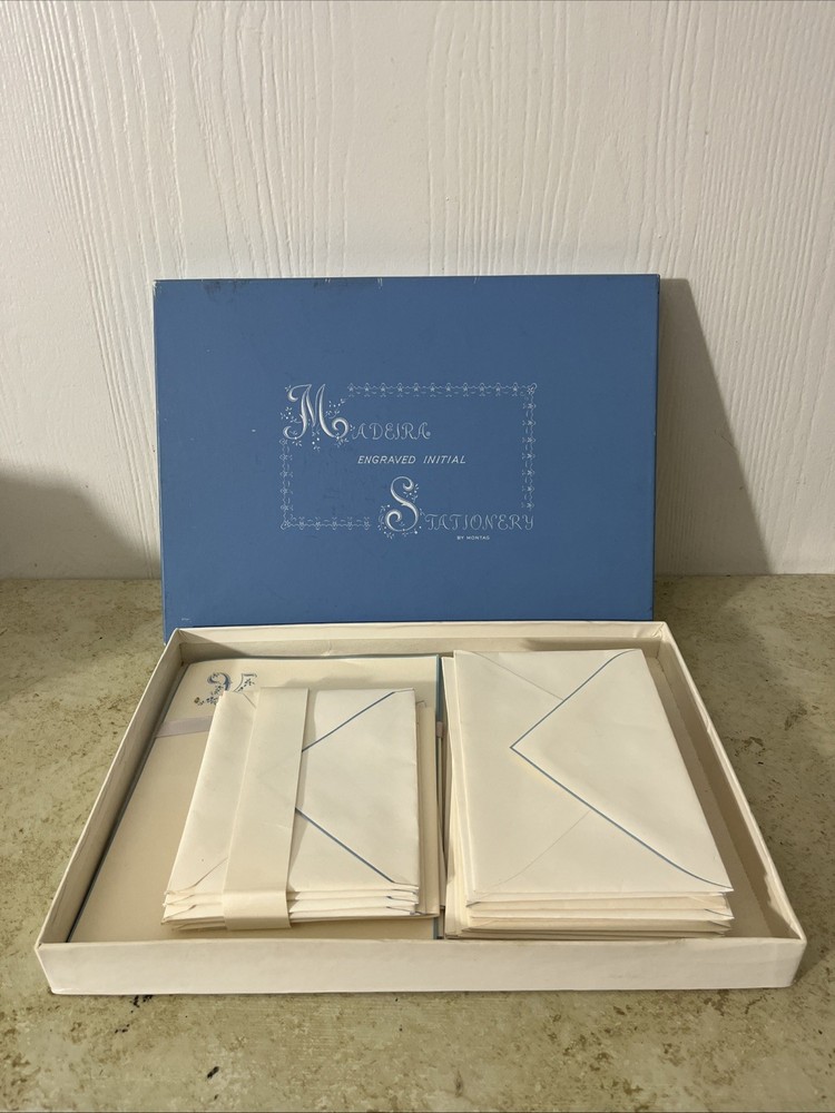 Madeira Engraved Initial Stationary With Envelopes
