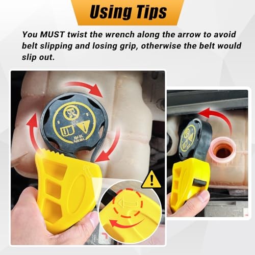 Strap Wrench Set, 2 Pack Adjustable up to 4" and 6" in Diameter, Rubber Strap