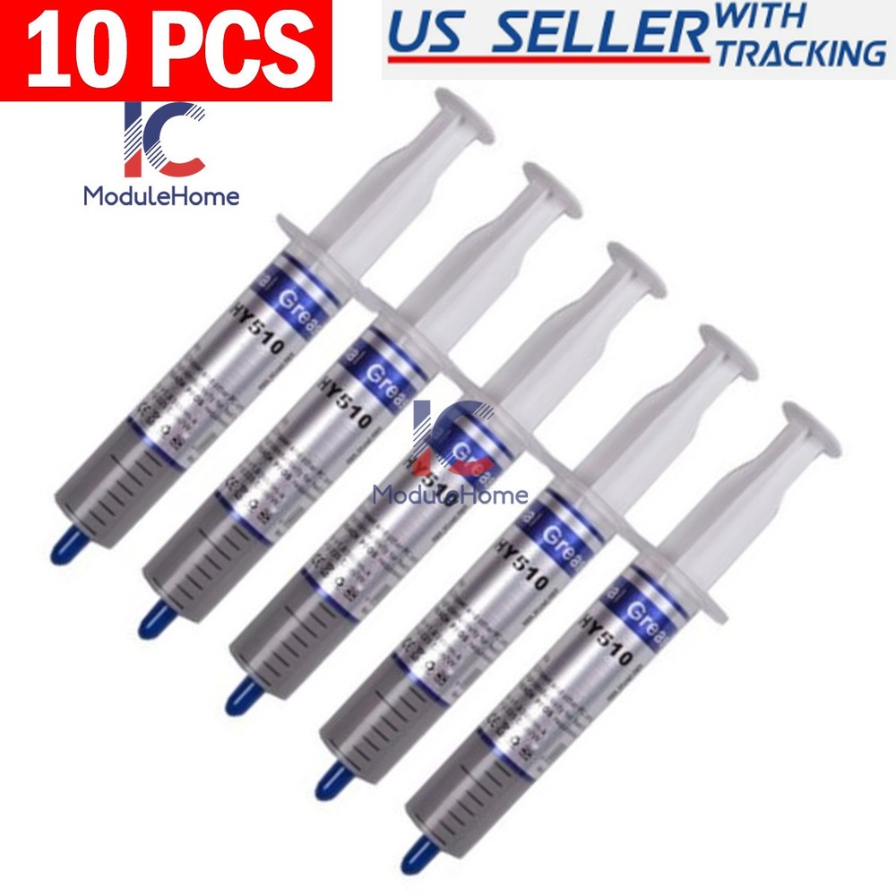 (10-pack) Grey Thermal Grease CPU Heatsink Compound Paste Syringe 10X
