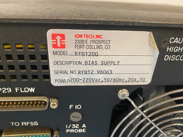 Ion Tech Inc. Model RFB 1200 BIAS SUPPLY