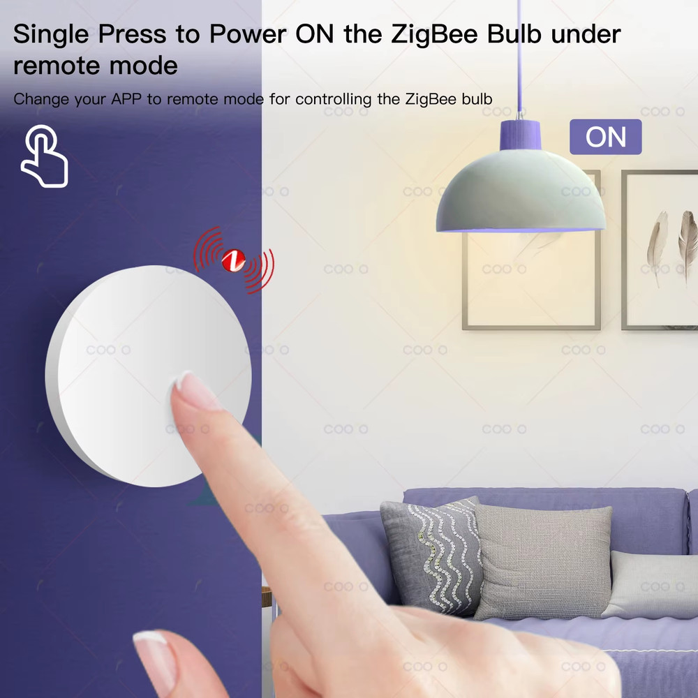 Ewelink Zigbee Smart Push Button Wireless Switch Include Battery Remote Control