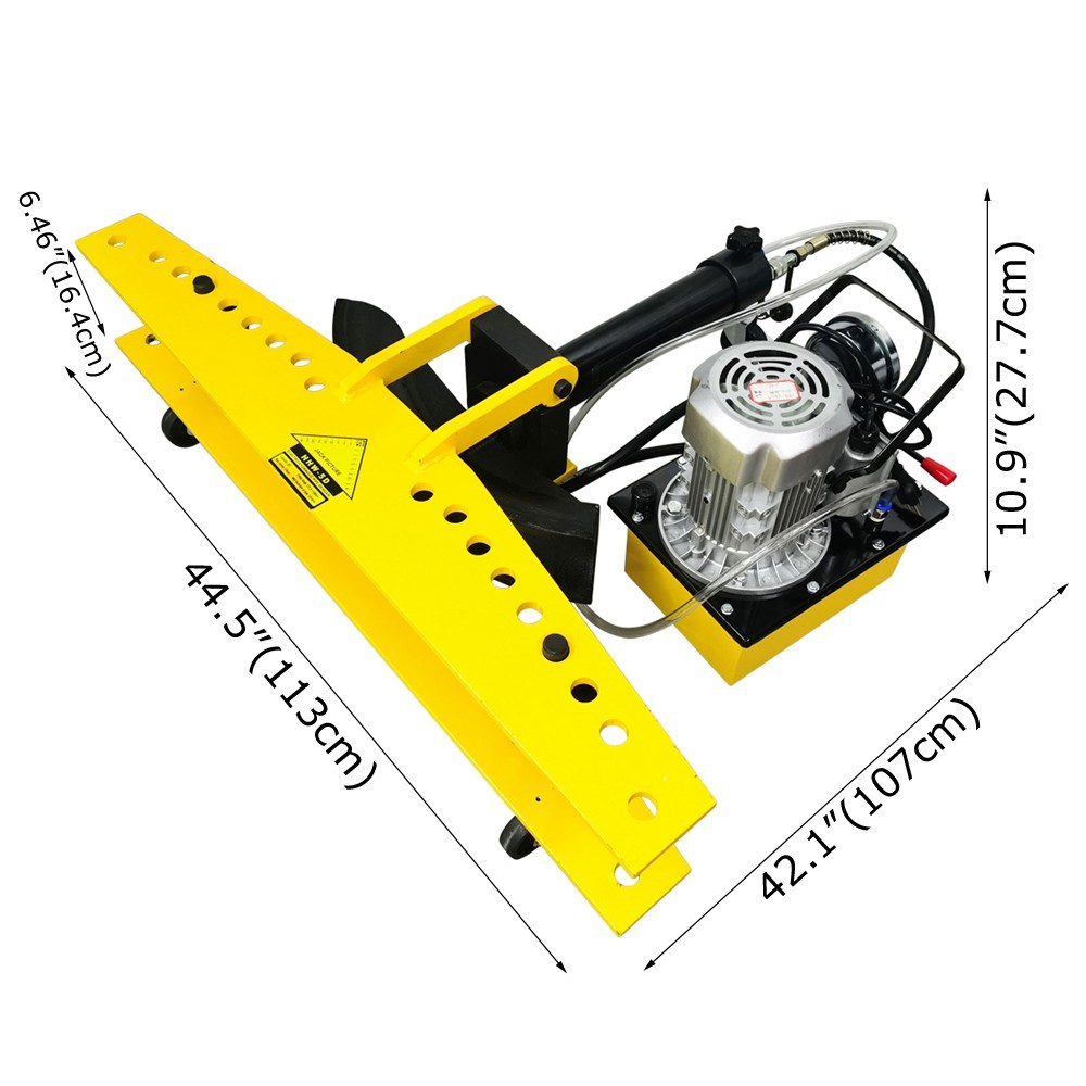 110V Split Type Electro-hydraulic Round Pipe Bending Machine 90° with 10 Dies
