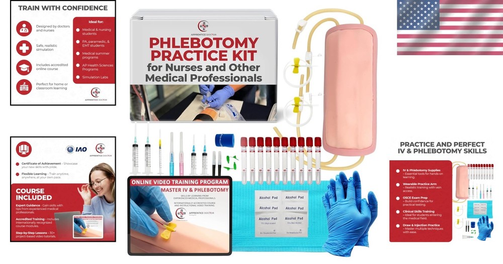 Professional Phlebotomy Practice Kit for Nurses