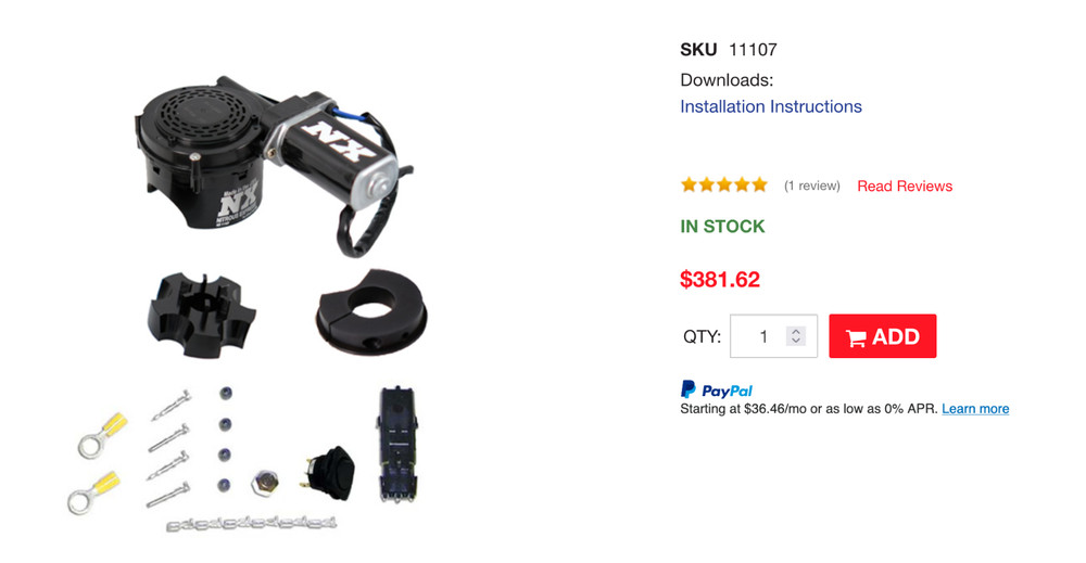 Nitrous Express Remote Bottle Opener