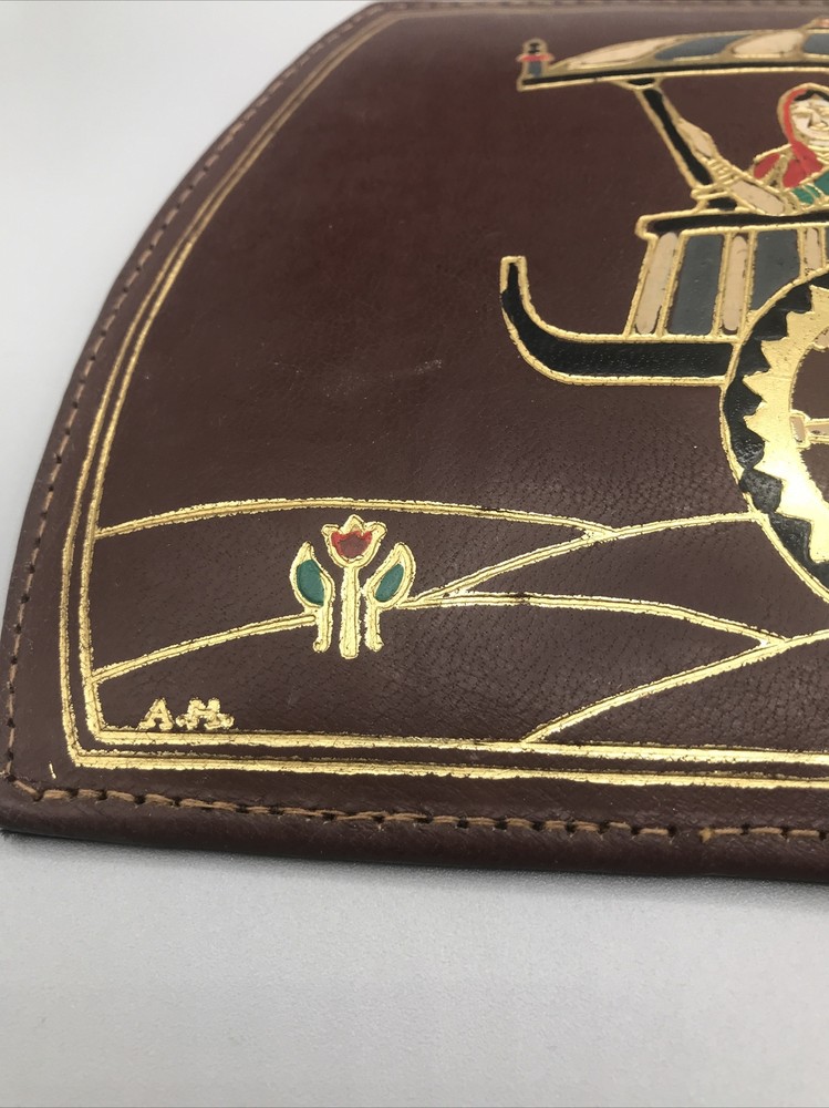 Vintage Middle Eastern Leather Painting