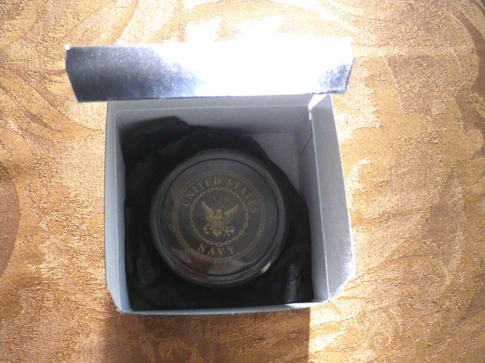 United States Navy Compass, Solid Metal with Gift Box. Working Compass. New.