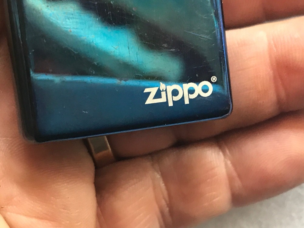 Metallic Blue Vintage ZIPPO CIGARETTE LIGHTER
