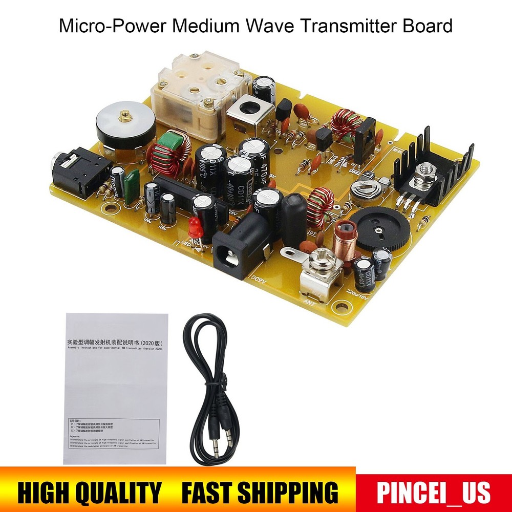 Micro-Power Medium Wave Transmitter Board 530-1600KHZ For Testing Crystal Radio